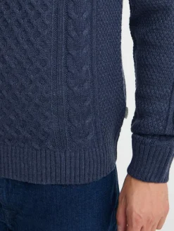 BLEND Pullover & Strickjacken<Herren Strickpullover - BHPullover blau uni