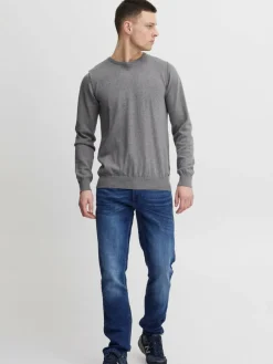 BLEND Pullover & Strickjacken<Herren Strickpullover - BHNOLEN grau uni