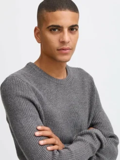 BLEND Pullover & Strickjacken<Herren Strickpullover - BHPullover grau meliert