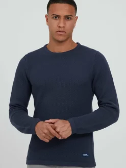 BLEND Pullover & Strickjacken<Herren Strickpullover - BHAlfons blau uni