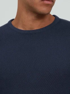 BLEND Pullover & Strickjacken<Herren Strickpullover - BHAlfons blau uni