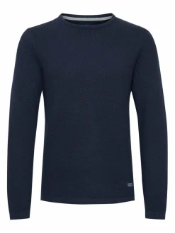 BLEND Pullover & Strickjacken<Herren Strickpullover - BHAlfons blau uni