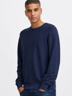 BLEND Pullover & Strickjacken<Herren Strickpullover - BHPullover blau uni