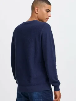 BLEND Pullover & Strickjacken<Herren Strickpullover - BHPullover blau uni