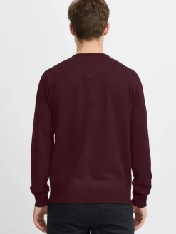 BLEND Pullover & Strickjacken<Herren Strickpullover - BHBRUTON V-neck aubergine meliert