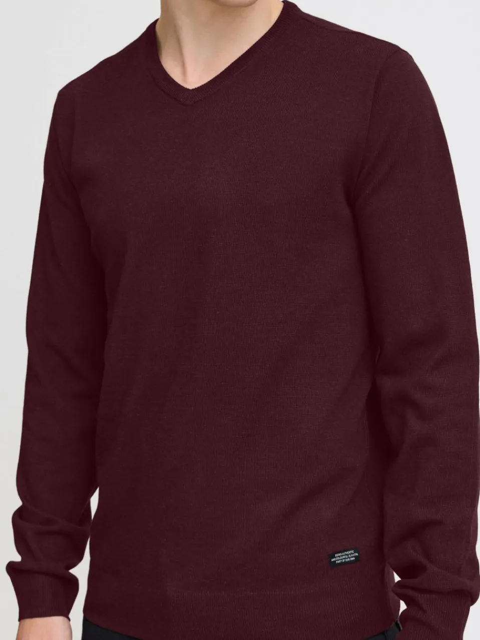 BLEND Pullover & Strickjacken<Herren Strickpullover - BHBRUTON V-neck aubergine meliert