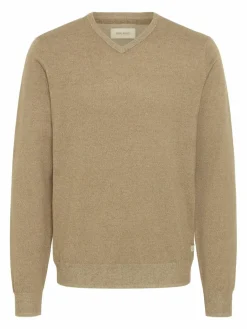 BLEND Pullover & Strickjacken<Herren Strickpullover - BHBRUTON V-neck beige meliert