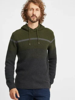 BLEND Sweatshirts & Sweatjacken<Herren Strickpullover - BHCedral grün gestreift