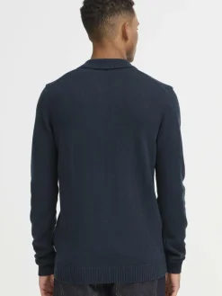 BLEND Pullover & Strickjacken<Herren Strickpullover - BHDENO blau uni