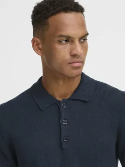 BLEND Pullover & Strickjacken<Herren Strickpullover - BHDENO blau uni