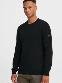 BLEND Pullover & Strickjacken<Herren Strickpullover - BHMFINTANO schwarz uni