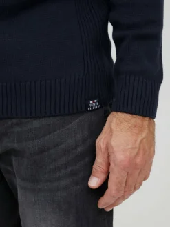 FQ1924 Pullover & Strickjacken<Herren Strickpullover - FQErlo marine bedruckt