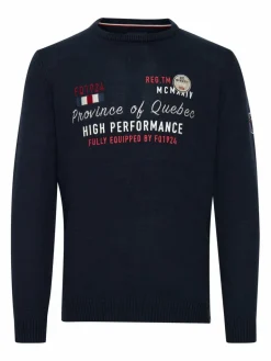 FQ1924 Pullover & Strickjacken<Herren Strickpullover - FQErlo marine bedruckt
