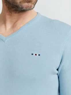 FQ1924 Pullover & Strickjacken<Herren Strickpullover - FQFynjard hellblau uni