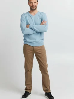 FQ1924 Pullover & Strickjacken<Herren Strickpullover - FQFynjard hellblau uni