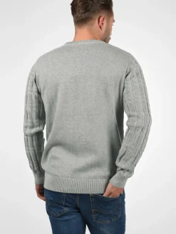 Indicode Pullover & Strickjacken<Herren Strickpullover - IDPauletta grau uni