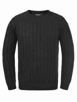 Indicode Pullover & Strickjacken<Herren Strickpullover - IDPauletta anthrazit uni