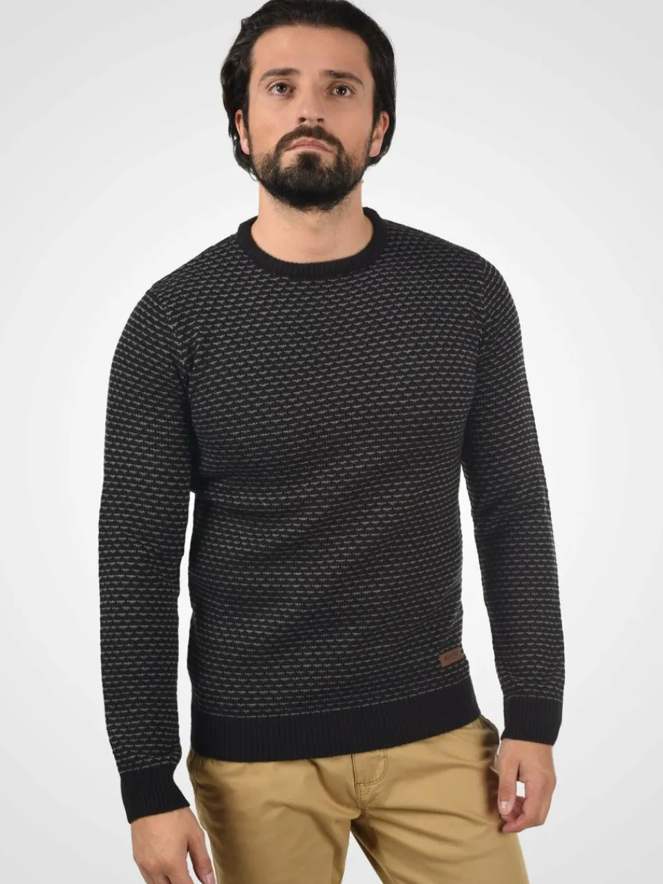 Indicode Pullover & Strickjacken<Herren Strickpullover - IDCoppler schwarz uni