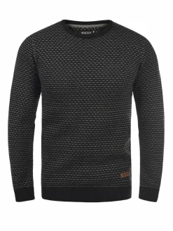 Indicode Pullover & Strickjacken<Herren Strickpullover - IDCoppler schwarz uni