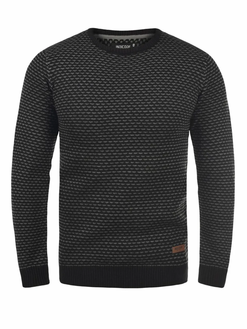Indicode Pullover & Strickjacken<Herren Strickpullover - IDCoppler schwarz uni