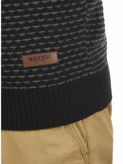 Indicode Pullover & Strickjacken<Herren Strickpullover - IDCoppler schwarz uni
