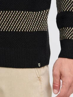 Indicode Pullover & Strickjacken<Herren Strickpullover - IDTelly schwarz gestreift