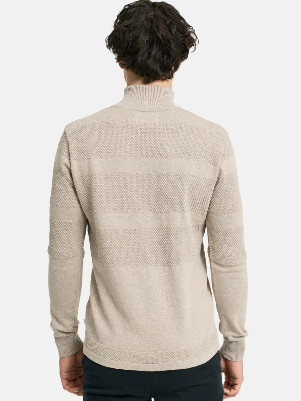Kronstadt Pullover & Strickjacken<Herren Strickpullover - KSHannes Half-Zip beige uni