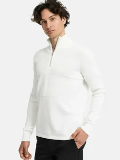 Kronstadt Pullover & Strickjacken<Herren Strickpullover - KSHannes Half-Zip weiß uni