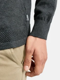 Kronstadt Pullover & Strickjacken<Herren Strickpullover - KSHannes Half-Zip anthrazit uni