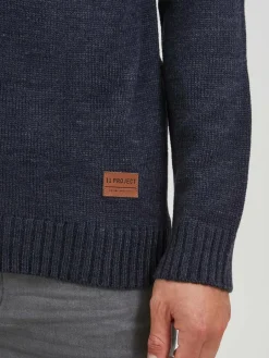 11 Project Pullover & Strickjacken<Herren Strickpullover - PRNoel blau meliert