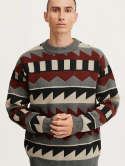 Solid Pullover & Strickjacken<Herren Strickpullover - SDDeshan rot gemustert