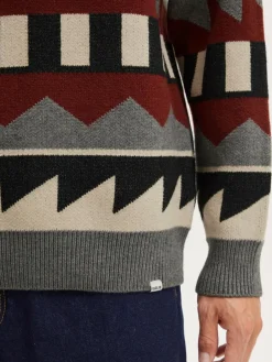 Solid Pullover & Strickjacken<Herren Strickpullover - SDDeshan rot gemustert