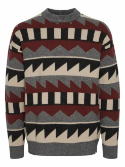 Solid Pullover & Strickjacken<Herren Strickpullover - SDDeshan rot gemustert