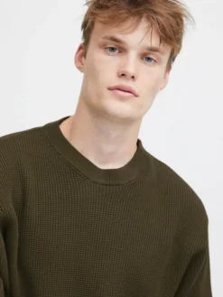 Solid Pullover & Strickjacken<Herren Strickpullover - SDHami grün uni