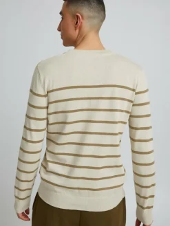 Solid Pullover & Strickjacken<Herren Strickpullover - SDBrice beige gestreift