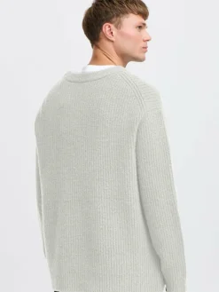 Solid Pullover & Strickjacken<Herren Strickpullover - SDNOHI hellgrau meliert