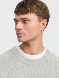 Solid Pullover & Strickjacken<Herren Strickpullover - SDNOHI hellgrau meliert