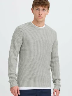 Solid Pullover & Strickjacken<Herren Strickpullover - SDARON hellgrau uni