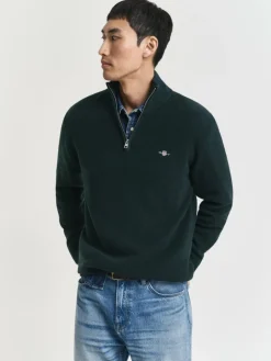 Gant Pullover & Strickjacken<Herren Strickpullover mit Merinowolle tanne uni