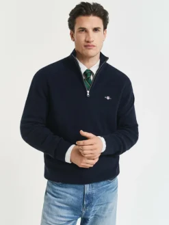 Herren Gant Pullover & Strickjacken>Herren Strickpullover mit Merinowolle
