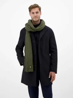 LERROS Schals & Tücher<Herren Strickschal oliv uni