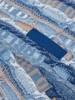 Carlo Colucci Schals & Tücher<Herren Strickschal - Di Rosa blau gemustert