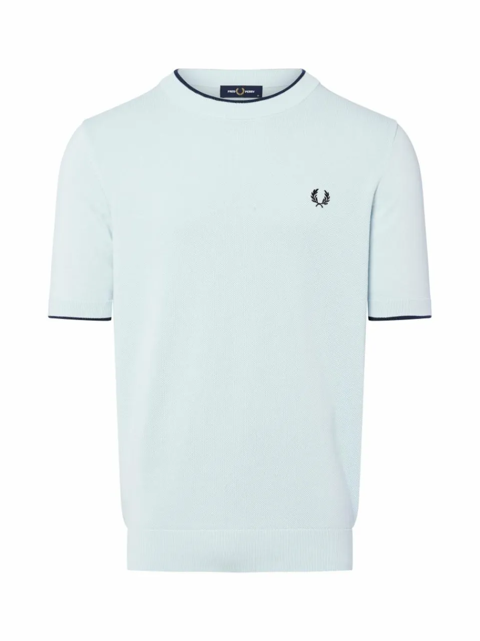 Fred Perry Shirts<Herren Strickshirt hellblau strukturiert