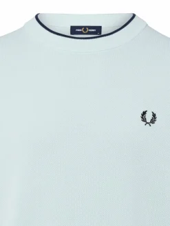 Fred Perry Shirts<Herren Strickshirt hellblau strukturiert