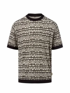 Redefined Rebel Shirts<Herren Strickshirt - RRRocco schwarz mehrfarbig strukturiert