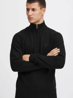 Indicode Pullover & Strickjacken<Herren Stricktroyer - IDTorino schwarz meliert