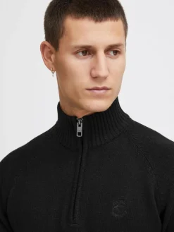 Indicode Pullover & Strickjacken<Herren Stricktroyer - IDTorino schwarz meliert