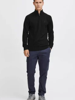 Indicode Pullover & Strickjacken<Herren Stricktroyer - IDTorino schwarz meliert