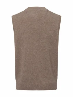 Nils Sundström Pullover & Strickjacken<Herren Strickweste taupe meliert