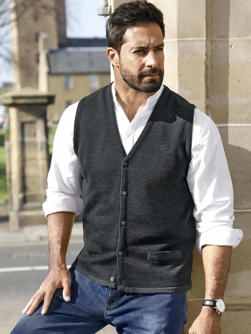 Herren Jan Vanderstorm Anzüge>Herren Strickweste - TANE